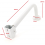 Кронштейн для камери PiPo PP- 20*60L, Г-подібний поворотний, виліт 200/640 мм, білий метал