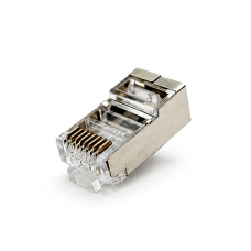 Коннектор Merlion RJ-45 8P8C FTP Cat-6 (50 шт / уп.) экранированный, двойной (позолоченые)