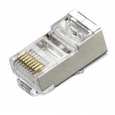 Коннектор Merlion RJ-45 8P8C FTP Cat-6 (100 шт / уп.) экранированный (позолоченые)
