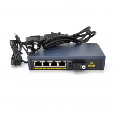 PoE-комутатор FT-1F4EP з оптичним uplink 155 Мбіт/с, 4 порти PoE 802.3af, до 25 км по оптиці