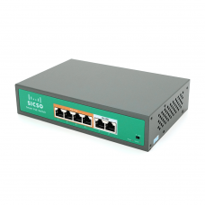 Коммутатор POE SICSO 48V с 4 портами POE 100Мбит + 2 порт Ethernet (UP-Link) 100Мбит, c усилением сигнала до 250м, корпус -металл, Silver, БП встроенный, Q30 Коммутатор POE SICSO 48V с 4 портами POE 100Мбит + 2 порт Ethernet (UP-Link) 100Мбит, c усилением сигнала до 250м, корпус -металл, Silver, БП встроенный, Q30