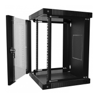 Настінна шафа 10″ 6U, 320×300×335 мм, чорна (UA-ШТК-6U-BK)