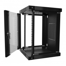 Настенный шкаф 10″ 6U, 320×300×335 мм, черный (UA-ШТК-6U-BK)