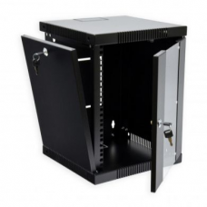 Настенный шкаф 10″ 8U, 320×300×425 мм, черный (UA-ШТК-8U-BK)