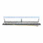 Патч-панель PiPo PP247191UFTP, 24 порти RJ45, екранована FTP, кат. 7E, 19″ 1U, чорна