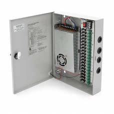 Блок питания 12V-20A / 18CH в металлическом боксе с замком, 12 В 20 А, 240 Вт, 18 каналов
