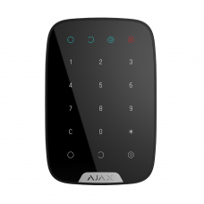 Бездротова кодова клавіатура Ajax KeyPad black, 15 сенсорних кнопок, Jeweller до 1700 м, чорна