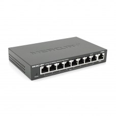 PoE-комутатор Mercury S109PS, 8 портів PoE + 1 uplink 10/100 Мбіт/с, адаптер 53,5 В у комплекті