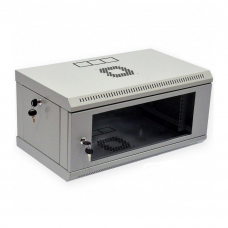 Настенный шкаф 19″ 4U MGSWL Эконом, 600×350×284 мм, акриловое стекло, серый (UA-MGSWL435G)