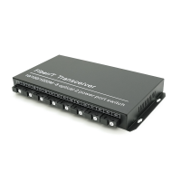 Оптичний комутатор CK-880IS8F2E, 8 оптичних портів 100 Мбіт/с + 2 RJ45 1000 Мбіт/с, металевий корпус