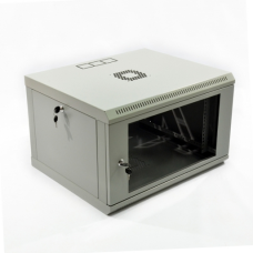 Настенный шкаф 19″ 6U MGSWL Эконом, 600×500×373 мм, акриловое стекло, серый (UA-MGSWL65G)