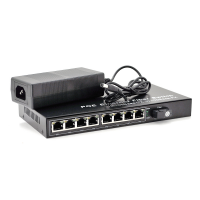 PoE-коммутатор FT-1F8EP на 8 портов PoE 802.3af с оптическим портом 155 Мбит/с, 1550 нм, до 25 км