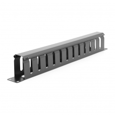 Кабельный органайзер с крышкой, 19", корпус-металл, 1U / 12Port, Q50