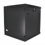 Шафа Merlion 27U, 600*600*1303mm (Ш*Г*В)мм загартоване скло, чорна, сталь 1,2мм із замком (в розібраному вигляді!!!)