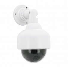 Муляж купольной камеры 20659, белый, Ø58 мм, мигающий красный LED, питание 2×AA (уценка)