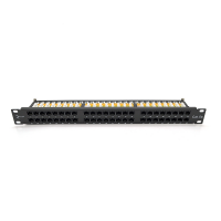 Патч-панель Ritar RT-2264-CAT.5E на 48 портів RJ45, Cat.5e UTP, 19″ 1U, металева, чорна