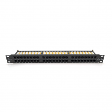 Патч-панель Ritar RT-2264-CAT.5E на 48 портов RJ45, Cat.5e UTP, 19″ 1U, металлическая, черная