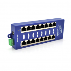 Пассивный PoE-инжектор GPOE-8B на 8 портов RJ45, 12–57 В, питание на пары 4/5+ и 7/8−