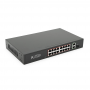 PoE-коммутатор Merlion BT-D6018FE, 16 портов PoE, 2 uplink RJ45 и оптический порт на 20 км, в стойку