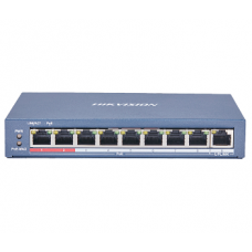 Некерований PoE-комутатор Hikvision DS-3E0109P-E(C), 8 портів PoE + 1 uplink 100 Мбіт/с, бюджет 115 Вт