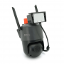 Вулична Wi-Fi камера YOSO YO-IPC49D6MP50 з двома об’єктивами, поворот 360°, ІЧ 50 м, V380 (YT28232)