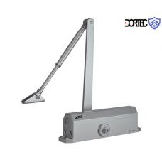 Доводчик Dortec DT-65 серии DT-60 для дверей 85–120 кг, корпус из литого алюминия, серебристый