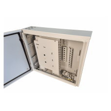 Оптобокс комутационный VAGOS PON(FTTH) 440х500x140 под адаптеры SC-32шт / LC-64шт, 8 вводов кабеля, 6 откидных кроссовых модуля
