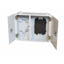 Оптобокс комутационный VAGOS G-16-32 355х305x95, двухдверный, 6 кабельных вводов (сплайс-касета в комлект не входит!)