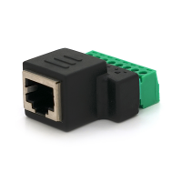 Разъем RJ-45(F) YT-FRJ45-8F на 8 контактов с клеммами под сетевой кабель, черный