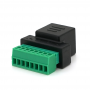 Разъем RJ-45(F) YT-FRJ45-8F на 8 контактов с клеммами под сетевой кабель, черный