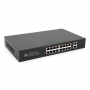 PoE-комутатор Merlion YT32832, 16 портів PoE 10/100 Мбіт/с + 2 гігабітні uplink, блок живлення 52 В, у стійку