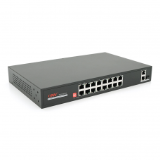 PoE-коммутатор ONV-H1016PLD с автоперезапуском, 16 портов PoE + 2 гигабитных RJ45 + SFP, 19″ 1U PoE-коммутатор ONV-H1016PLD с автоперезапуском, 16 портов PoE + 2 гигабитных RJ45 + SFP, 19″ 1U