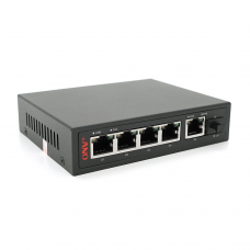 Гігабітний PoE-комутатор ONV ONV-POE33064PFG, 4 порти PoE + RJ45 uplink + SFP, бюджет 65 Вт