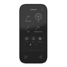 Бездротова клавіатура Ajax KeyPadTouchScreen black, сенсорний екран 5″, BLE, DESFire