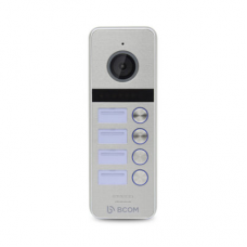 Вызывная видеопанель BCOM BT-404HD Silver на 4 абонента, HD 1280×720, AHD/CVBS, обзор 120°, серебристая