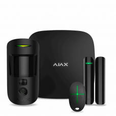 Комплект сигналізації Ajax StarterKit Cam (HDR) B з фотоверифікацією, Hub 2, чорний