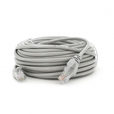 Патч-корд литой RITAR, UTP, RJ45, Cat.5e, 15m, серый, Cu (медь) Q100
