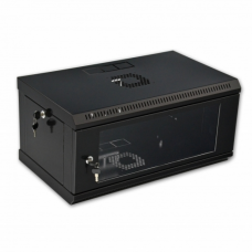 Настінна шафа 19″ 4U MGSWL Економ, 600×350×284 мм, акрилове скло, чорна (UA-MGSWL435B)