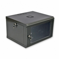 Настінна шафа 19″ 6U MGSWL Економ, 600×500×373 мм, акрилове скло, чорна (UA-MGSWL65B)