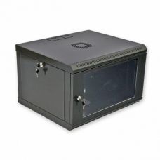 Настінна шафа 19″ 6U MGSWL Економ, 600×500×373 мм, акрилове скло, чорна (UA-MGSWL65B)