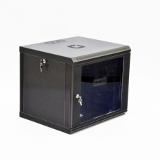 Настінна шафа 19″ 9U MGSWL Економ, 600×500×507 мм, акрилове скло, чорна (UA-MGSWL95B)