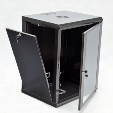 Настінна шафа 19″ 15U MGSWL Економ, 600×500×773 мм, акрилове скло, чорна (UA-MGSWL155B)