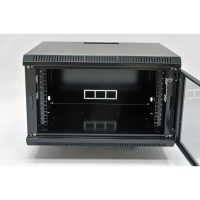 Настенный шкаф 19″ 6U MGSWA, 600×500×373 мм, акриловое стекло, черный (UA-MGSWA65B)