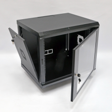 Настінна шафа 19″ 9U MGSWA, 600×500×507 мм, акрилове скло, чорна (UA-MGSWA95B)