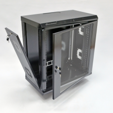 Настінна шафа 19″ 12U MGSWA, 600×350×640 мм, акрилове скло, чорна (UA-MGSWA1235B)