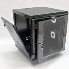 Настінна шафа 19″ 12U MGSWA, 600×600×640 мм, акрилове скло, чорна (UA-MGSWA126B)