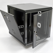 Настінна шафа 19″ 12U MGSWA, 600×700×640 мм, акрилове скло, чорна (UA-MGSWA127B)