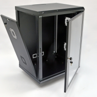 Настенный шкаф 19″ 15U MGSWA, 600×600×773 мм, акриловое стекло, черный (UA-MGSWA156B)