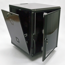 Настінна шафа 19″ 15U MGSWA, 600×700×773 мм, акрилове скло, чорна (UA-MGSWA157B)