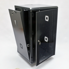 Настінна шафа 19″ 21U MGSWA, 600×800×1040 мм, акрилове скло, чорна (UA-MGSWA218B)